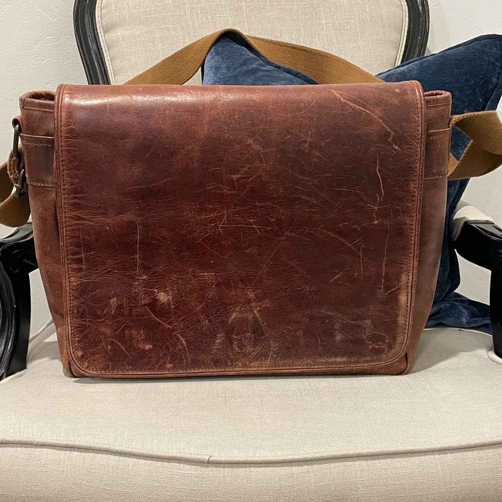 Men’s Roosevelt buffalo leather Satchel messenger bag!
